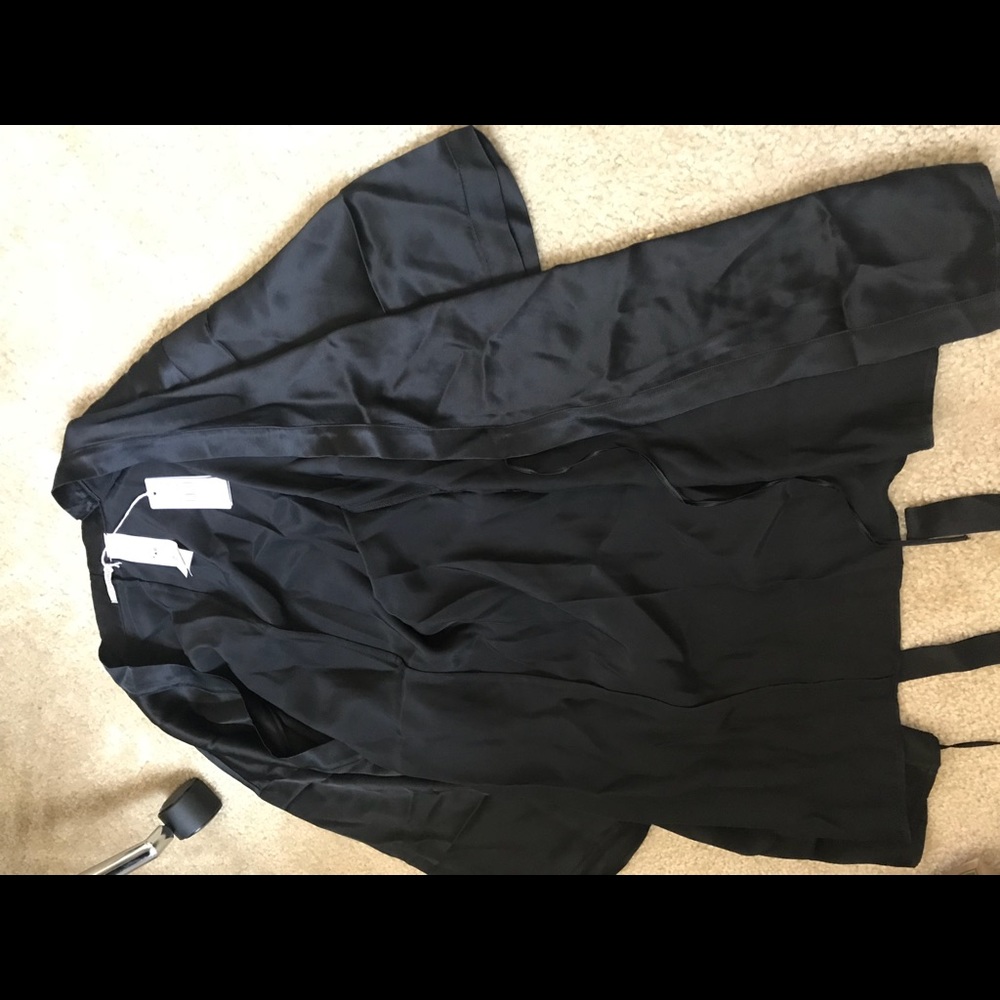 Kimono/ robe 100% silk black